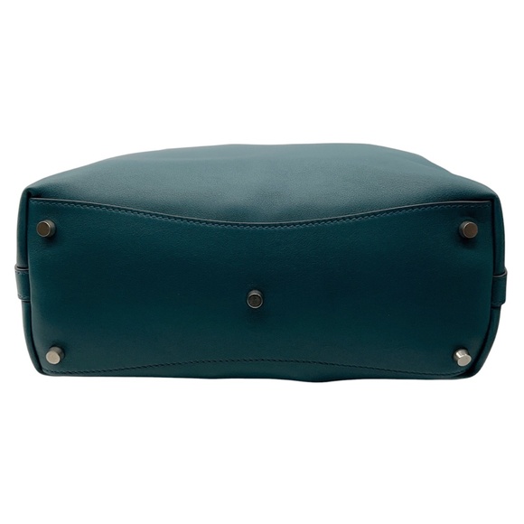 METIER LOST AT SEA TEAL BLUE VERITE CITY SMALL HANDMADE ITALIAN CALFSKIN LEATHER - Picture 4 of 14